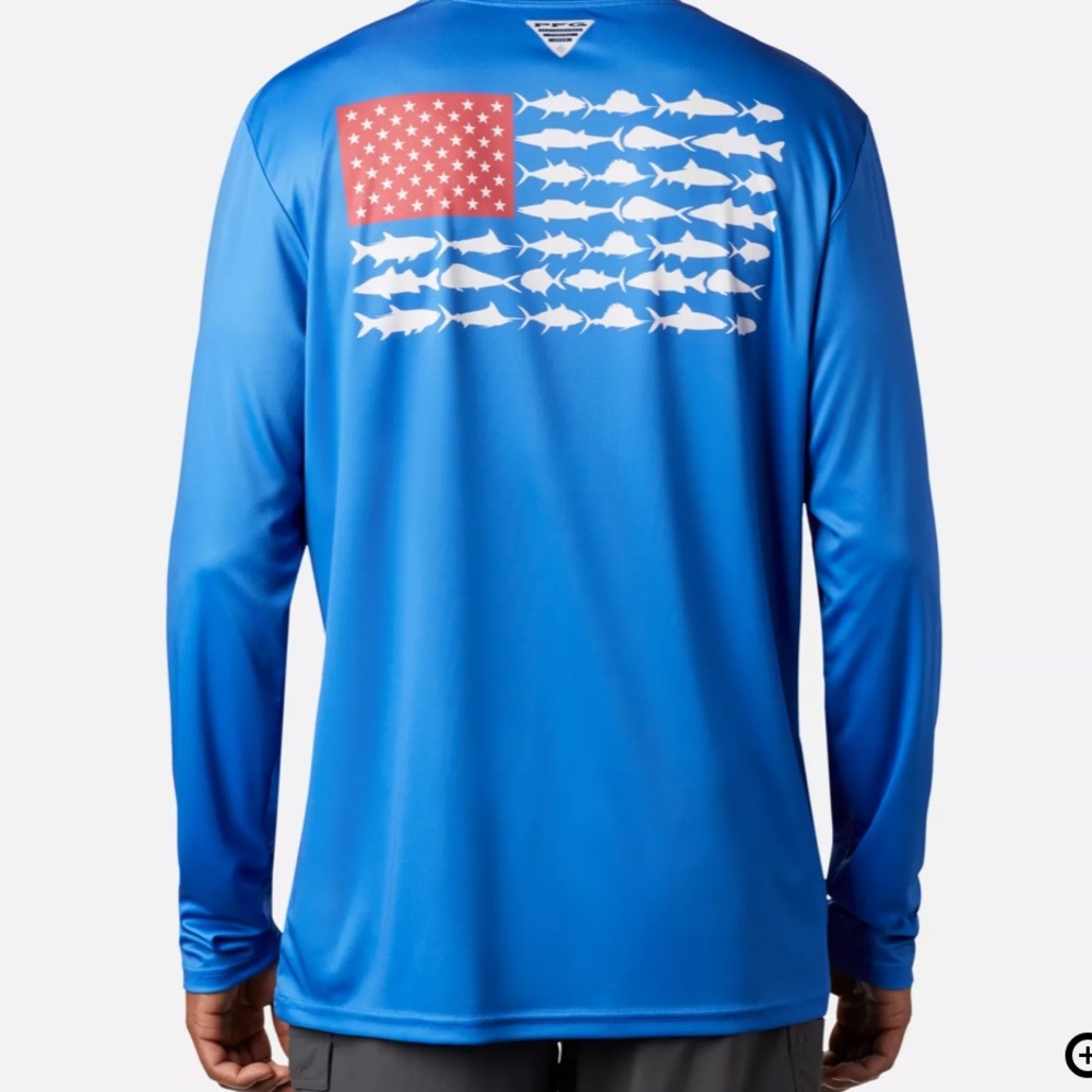 Columbia PFG Fish Flag Long Sleeve